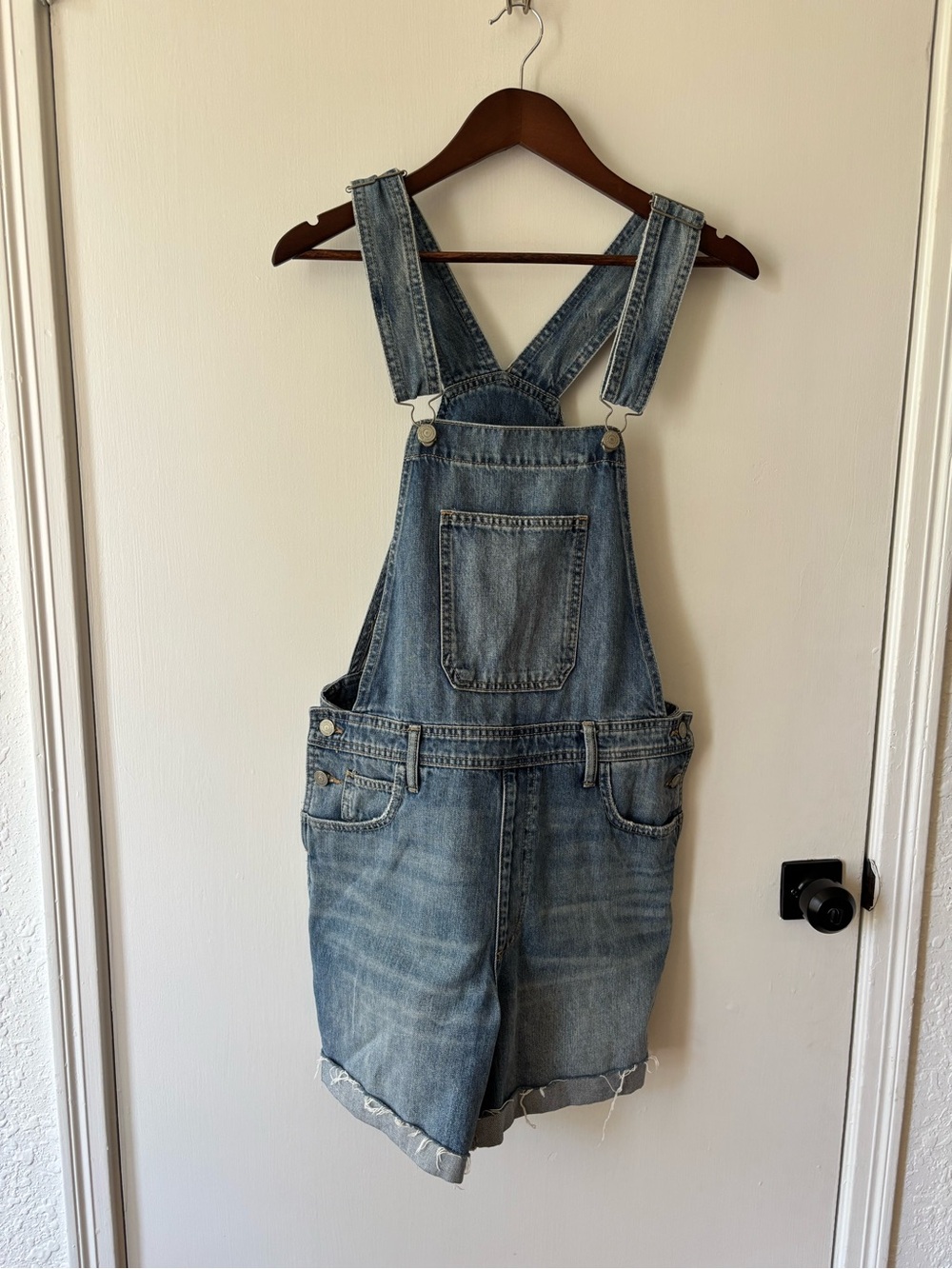 Lucky Brand Light Blue Denim Short Overalls